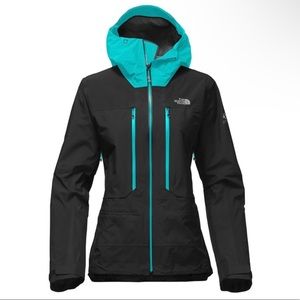 North Face summit series teal and black rain jacket XS